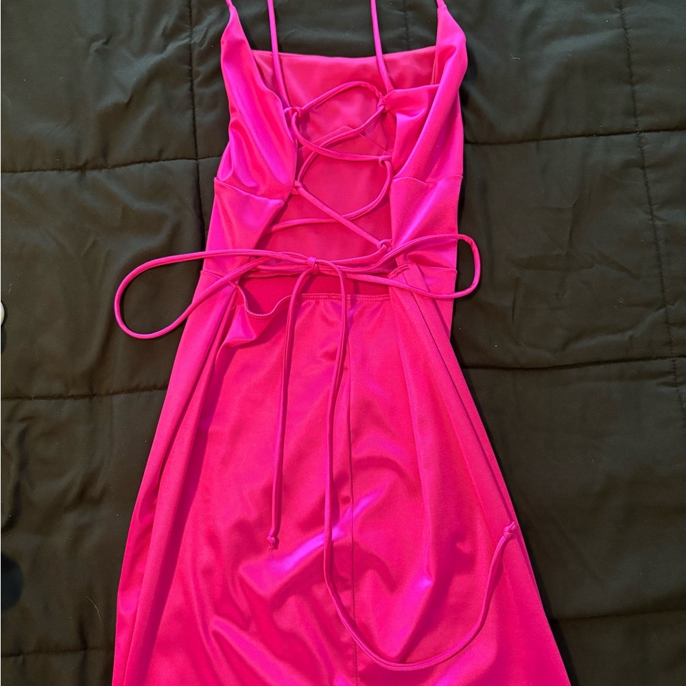 Windsor Pink Sheath Mini Dress Square Neck Sleeveless - Picture 2 of 4
